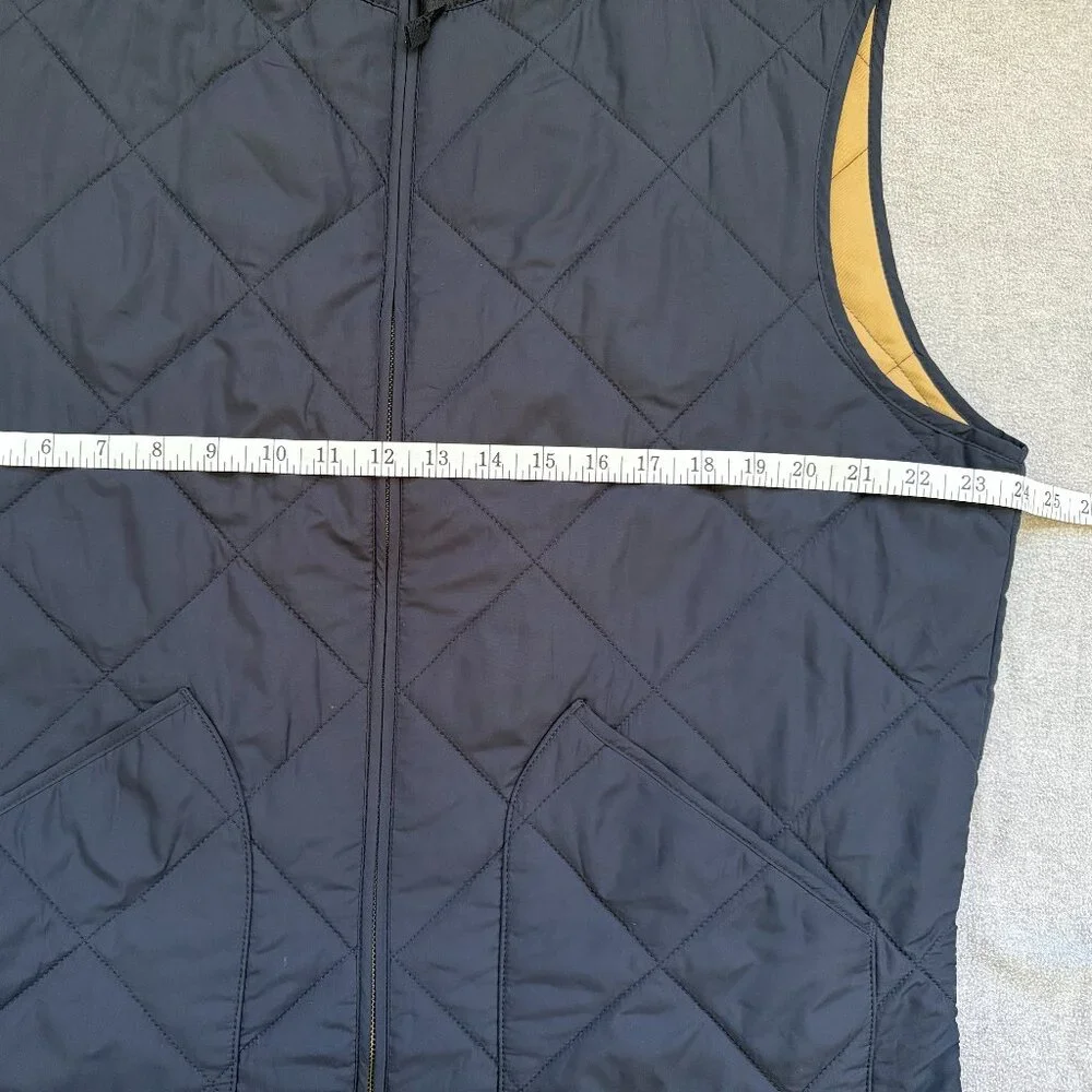 J.Crew Men's Walker Vest Quilted Navy/Camel Size L